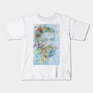 SIGMUND FREUD watercolor and acrylic portrait Kids T-Shirt